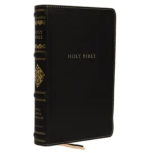 KJV, Personal Size Reference Bible, Sovereign Collection, Genuine Leather, Black, Red Letter, Comfort Print: Holy Bible, King James Version by Thomas Nelson [Leatherbound Book]