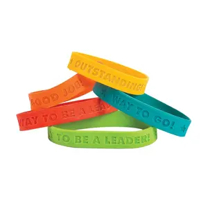 Award Sayings Rubber Bracelets - 24 Pc.
