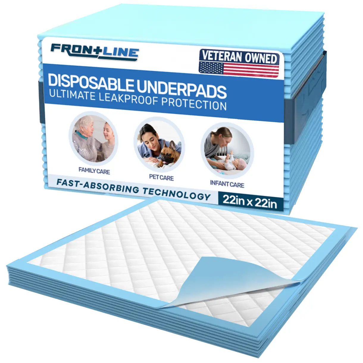 22'' x 22'' Fast-Absorbing technology (80 Count) Disposable Underpads Chucks Pads for  medium pets, puppies, and toddlers | Protection Pads for Bed, Sofa, and Chair