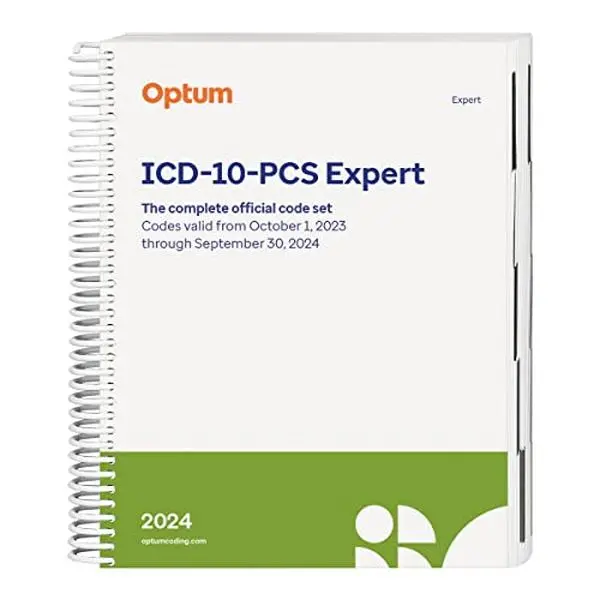 Used 2024 Optum ICD-10-PCS Expert Medical Codes Book (Spiral Bound)