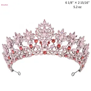 Baroque Bridal Crystal Crown  Iced Out Wedding Tiara for Women   Luxurious Vintage Rhinestone Headpiece   Elegant Princess Hair Accessories for Pageant, Birthday & Prom   Dazzling Gift for Girls princess  3  crown zirconia graduation wedding  tiara