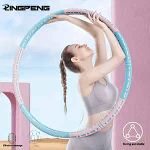 Splicable foam exercise hoop, universal size, suitable for home workout, gym workout, yoga training and use as fitness equipment