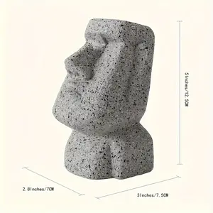 1pc Moai Statues-Themed Eyeglass Holder & Display Stand - Durable ABS Resin Suitable for Home Office Desk Decor, Easter Island Moai Stone Glasses Organizer for Eyewear, Fashion Glasses, Reading Glasses, Minimalist Tabletop Decorations