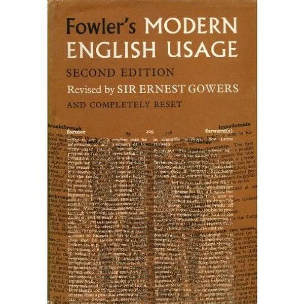 Used Good Fowler's Modern English Usage Grammar Book - H.W. Fowler, Hard Cover, 725pp (Literature Reference Guide), Fowler, H. W.