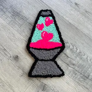 Lava Lamp Punch Needle Tabletop Rug