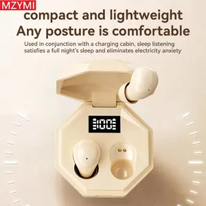 MZYMI Ultra-small wireless earbuds - Invisible design, dual-ear with microphone, low latency, wireless 5.4, wireless sports earplugs iOS and Android, gaming - Perfect for peaceful night's sleep, sleeping earplugs