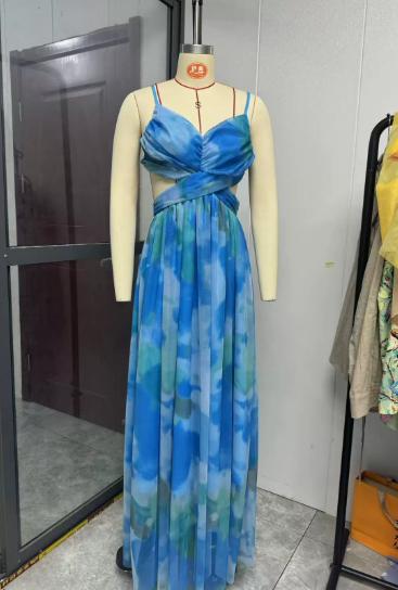 Ladies' Mesh Printing Slip Dress