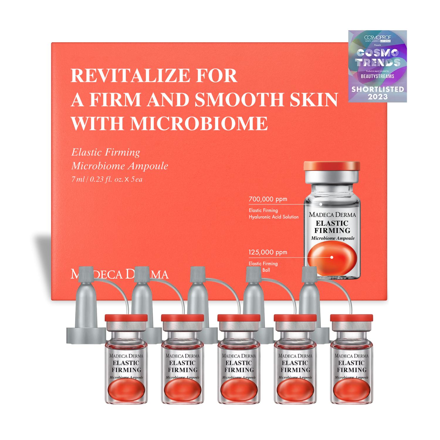 [Madeca Derma] 5 pcs of Elastic Firming Microbiome Ampoules, Postbiotics, Korean pharmaceutical skincare, Anti-aging, wr