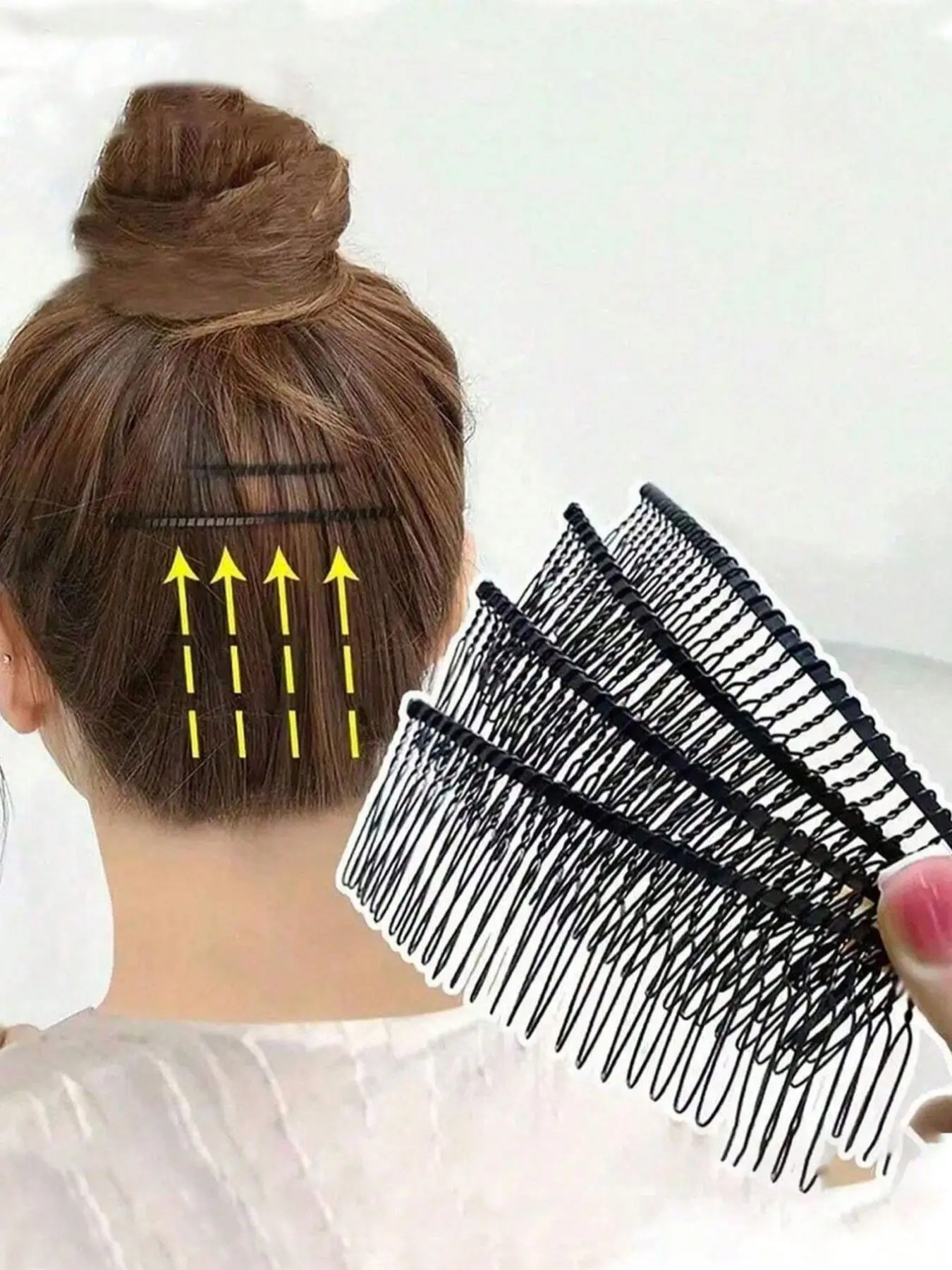 5 Piece Set 8cm Invisible Hair Clips with 20 Teeth, Casual Plain Design, All Seasons Use, Stylish Textured Design Fashion Hair Accessories , Perfect for Updos & Hairstyling, Durable & Easy to Use Accessories, Claw Clip Pack Hair Clips
