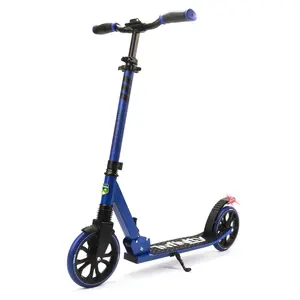 Folding Kick Scooter for Teens/Adults, Smooth Ride, Alloy Deck, Blue