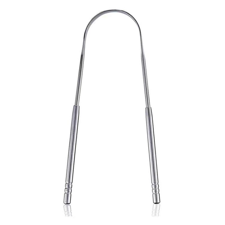 Stainless Steel Tongue Scraper, U Shaped Tongue Cleaner for Adults, Oral Hygiene Care Tool, Breath Freshener, Daily Oral Care Products