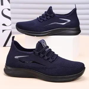 Premium Men's Breathable Lightweight Knit Running Shoes - Low-Top Lace-Up Design with Ventilated Mesh, Durable PU/Fabric for Outdoor Jogging, Gym Training & Casual Wear shoes to buy for men men sneakers Merry Christmas Happy New Year