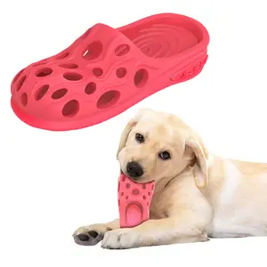 6" Dog Rubber Shoe Chew Toy, Slippe Shape Air Pups,Quite Less Noise,Ultrasonic Squeaker