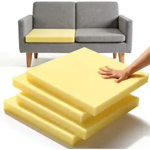 4-Pack 2"x20"x20" Couch Cushion Replacement, High Density Upholstery  Cushions, DIY Cut to Size Yellow Square Foams for Dining Chair, Sofa &  Seat Cushion Replacement, Chair  Padding