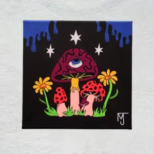 "Shroom Sanctuary" Blacklight Reactive Painting