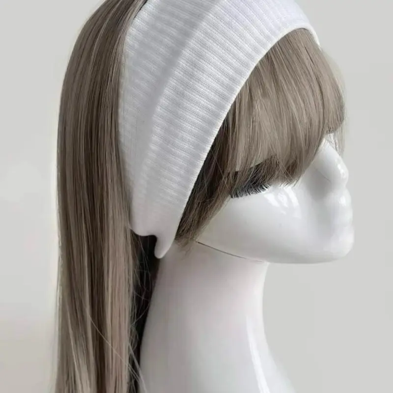 Solid Color Knit Hair Band, Soft Headband, Casual Wide Band Hair Accessories for Women & Girls, Minimalist Headwear Suitable for Thick Hair, Headbands Women