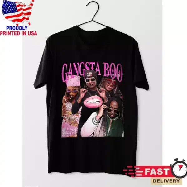 New Popular Gangsta Boo Logo Short Sleeve Men S-5xl Tee