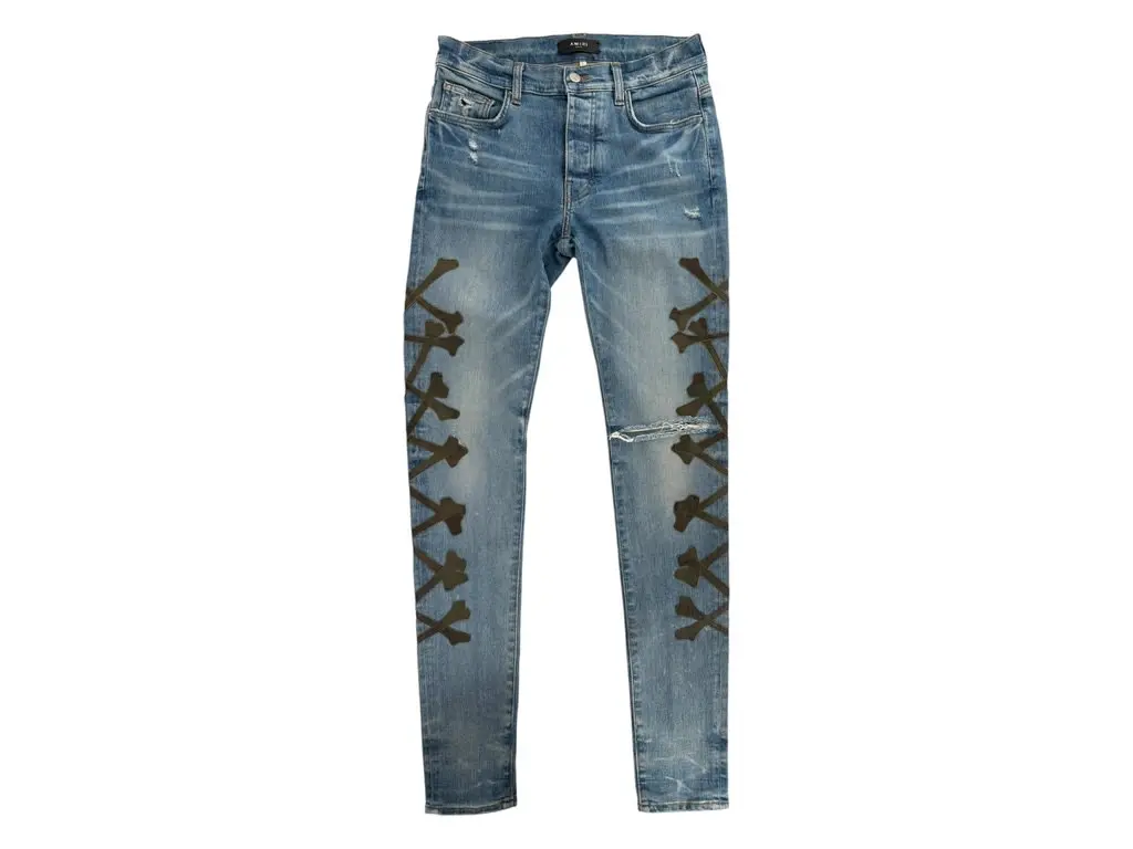 Amiri Bone Jeans Lightwash Green