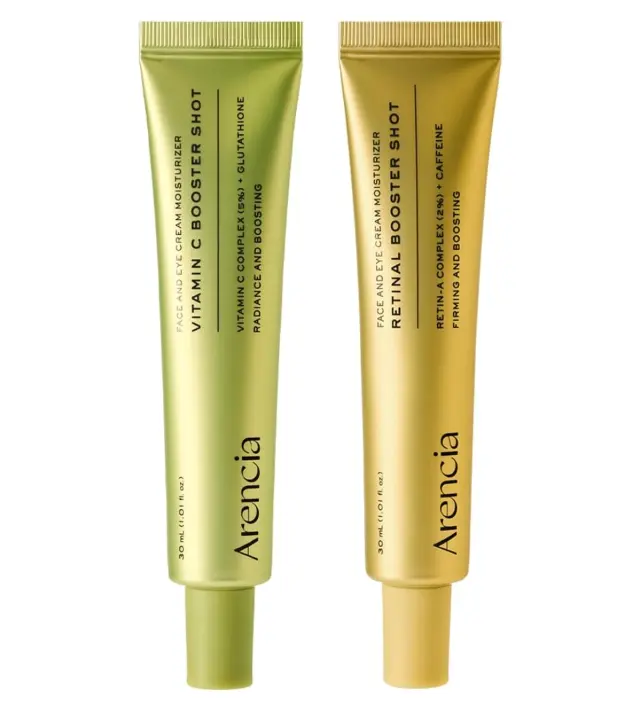 Aroncia Booster Shot Duo Anti Aging Bundle Skincare Gift Set - Brightening Vitamin C & Retinol Serums, 2-Step AM/PM Smooth Skin Glow Routine for Radiance, Fine Lines, Dark Spot Fixer, Smooth Skin Routine, Duo Set, Skin Repair