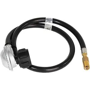 3FT   Adapter Hose with 90? Regulator Heavy-Duty QCC1 to Female Flare for 20 lb Tanks Compatible with 17"/22" Tabletop Griddles, Gas Grills CSA Certified & Leak-Proof