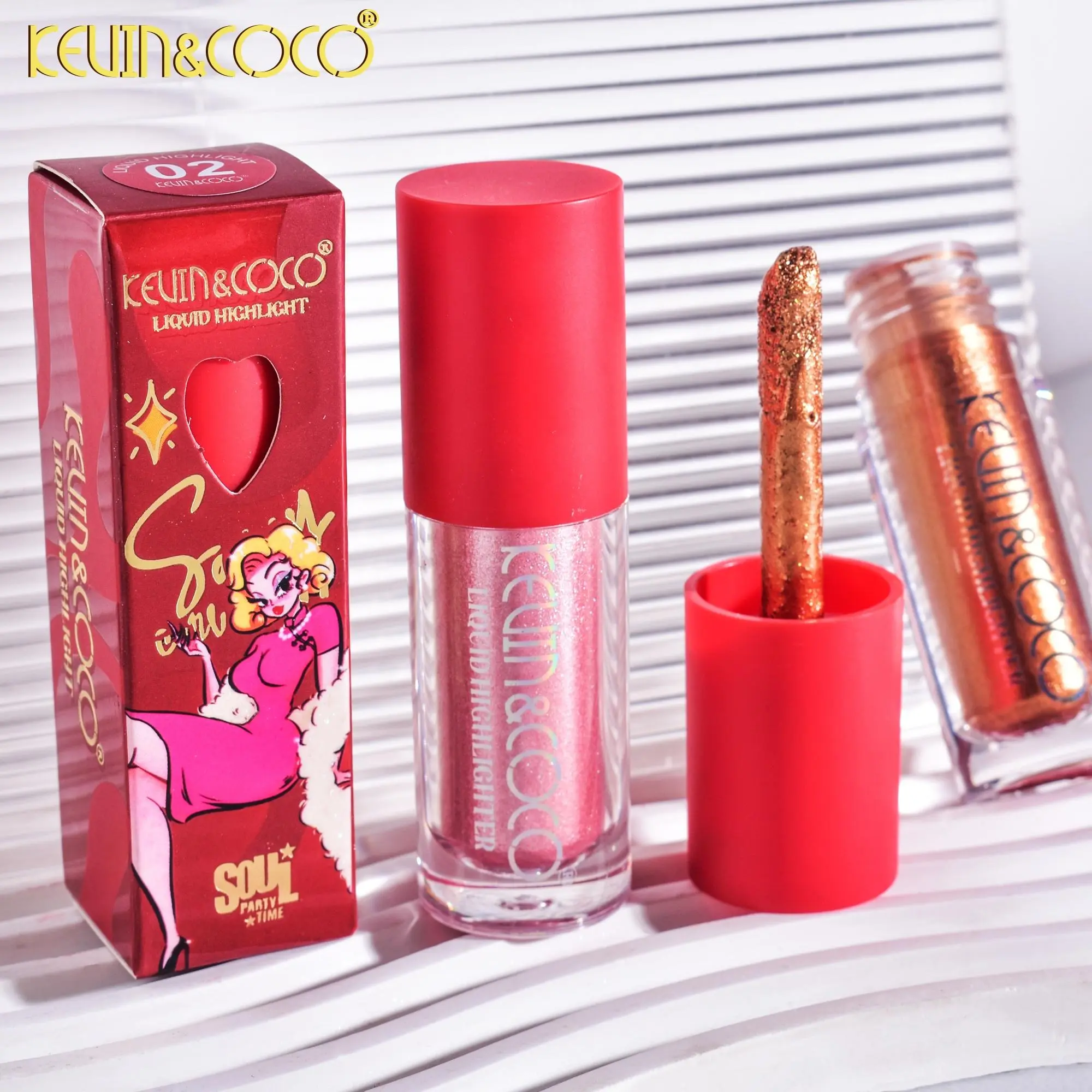 Kevin Coco Spicy Girl 3-Color Liquid Highlighter Bronzer Makeup - Buy now - Customizable Makeup for Versatile Looks