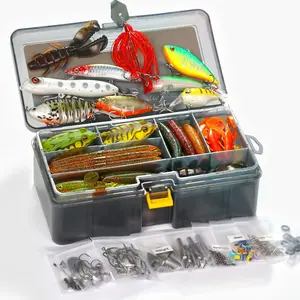 Bass Fishing Lures Kit for Freshwater with Animated Swimbait,Topwater Plopper,Chatterbait,Crankbait,Soft Plastic Baits Set with Tackle Box Included
