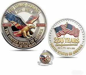 American Heritage 250th Anniversary Coin, USA Freedom Commemorative Challenge Coin, Gift for Veterans, Patriots, Coin Lovers