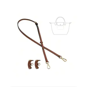 2026 Hot, Solid Color Leather Bag Strap & Bag Hanger, Adjustable Shoulder Strap for Longchamp Mini Handbag, Bag Accessories