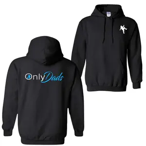 OnlyDads Hoodie Sweatshirt T-Shirt, Double Sided Graphic Printed Cotton Hoodie, Fathers Day Gift, Dad's Gift, Menswear Tops