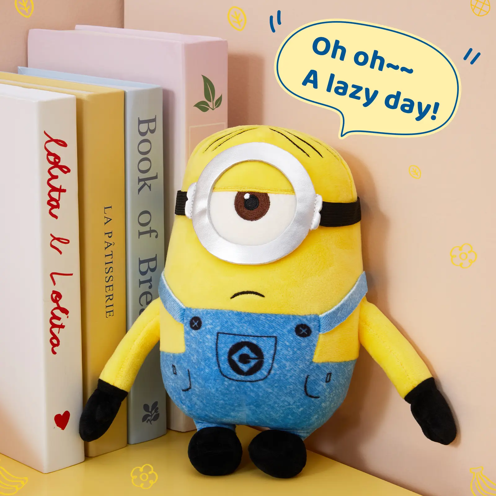 Minion plush toy for kids, cuddly pillow, cute doll for girls, birthday gift, adorable design with a fun look
