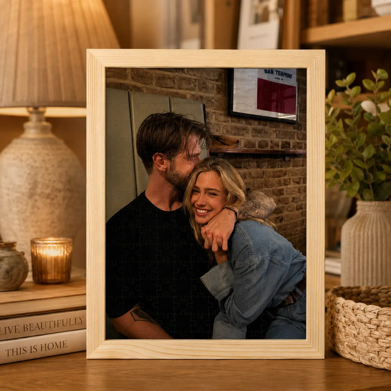 Custom Photo Puzzle Frame (9.5x12.5in) - Customizable with Your Photos, Ideal Home Decor & Room Decor Gift for Birthdays, Anniversaries