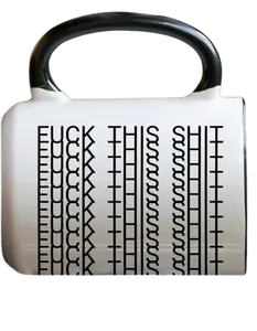 F*ck this Sh*t hidden message coffee mug, funny adult sarcastic mug, coworker gag gifts - Accent Mug