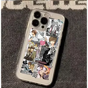 Luxury Clmj Death Note Misa Light Yagami Phone Case For iPhone 16 15 14 13 12 11 Mini Pro Max X XR XSMax 7 8 Plus Transparent Soft Back Cover