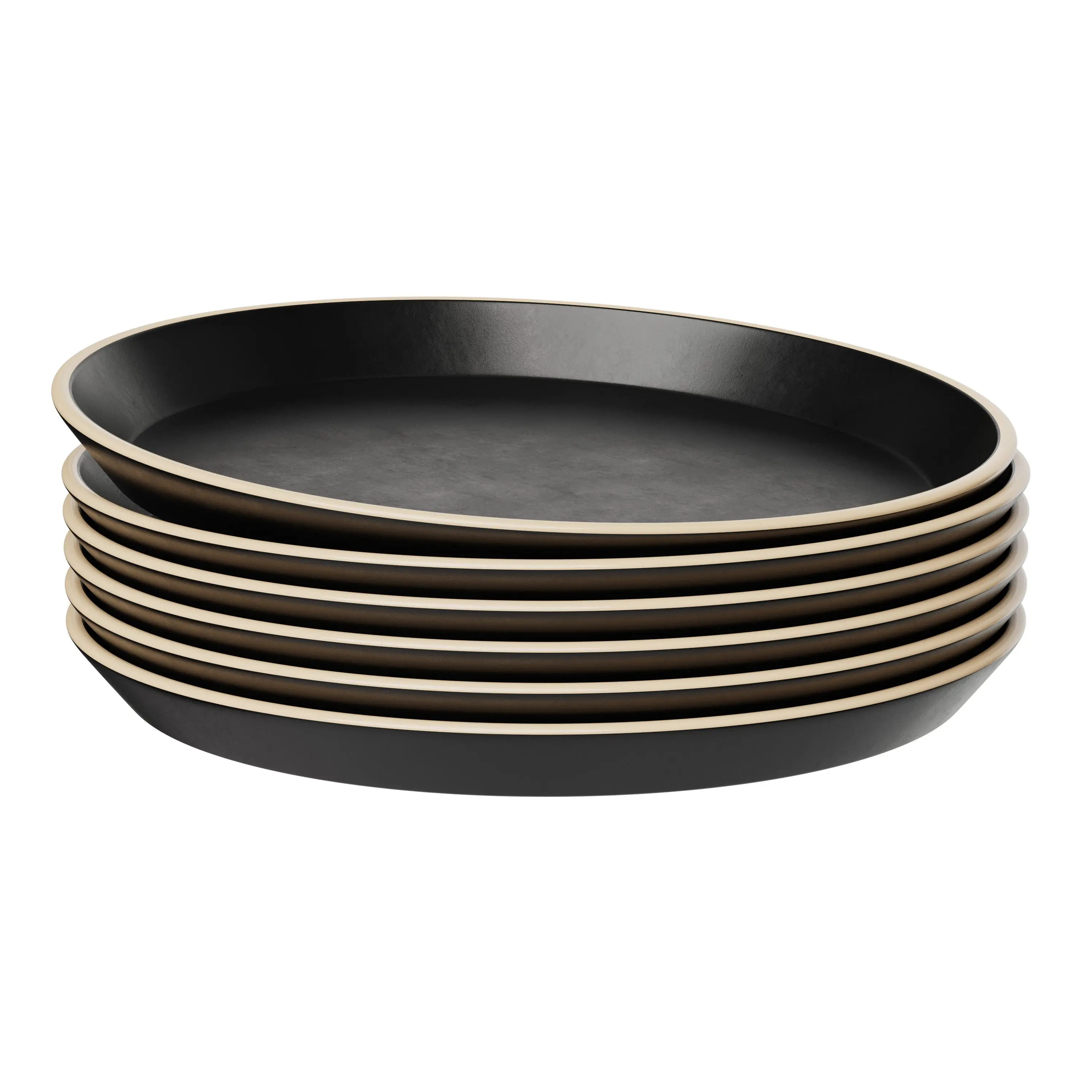 KOOK 7.5-Inch Ceramics Plate Set of 6 - Nordic Collection Modern Dinnerware Sets, Dish, Kitchen Tableware