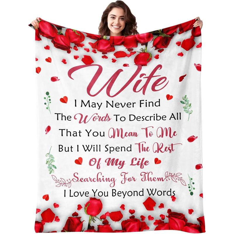 Gifts for Her Wife Girlfriend - to My Love Blanket - Anniversary Romantic Gift for Women - I Love You Gifts for Her - Wife Girlfriend Birthday Gift Ideas - Christmas & Valentines Day - 50"x60"