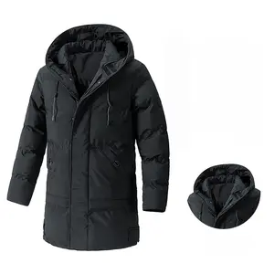 Winter Long Hooded Jacket Cotton Coat with Fashionable Collar Design Velcro Closure Wrinkle-Resistant Fabric Comfortable Fit for Any Body Type Thick Warm Cold Resistant Womenswear Outerwear