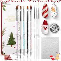 Christmas Nail Art Brush Set - Crystal Christmas