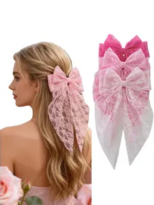 Women's Elegant & Rose Lace Flower Hair Clips, Sweet Bow Spring Barrette, Perfect for Parties, Gifts, Dates, Daily Wear, Barrettes Hair Clips