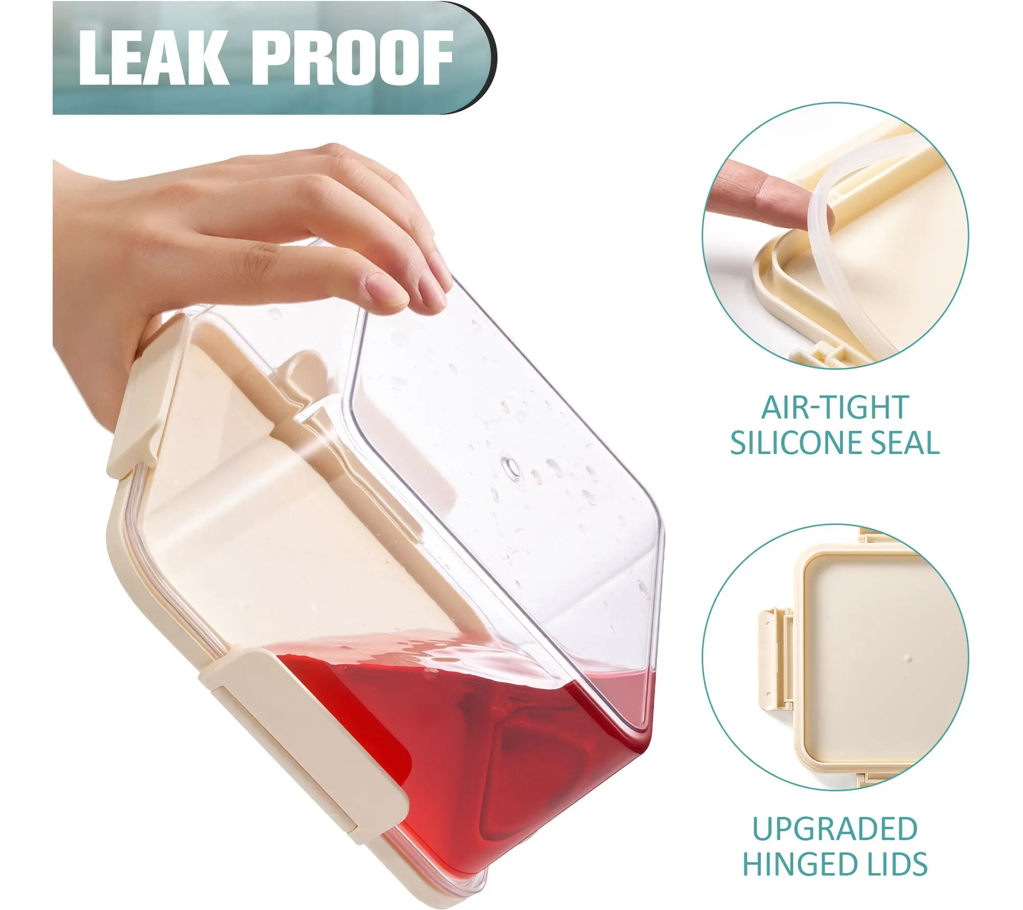 Sorbus Airtight Plastic Food Container Extra-Large Tall - 2Pk
