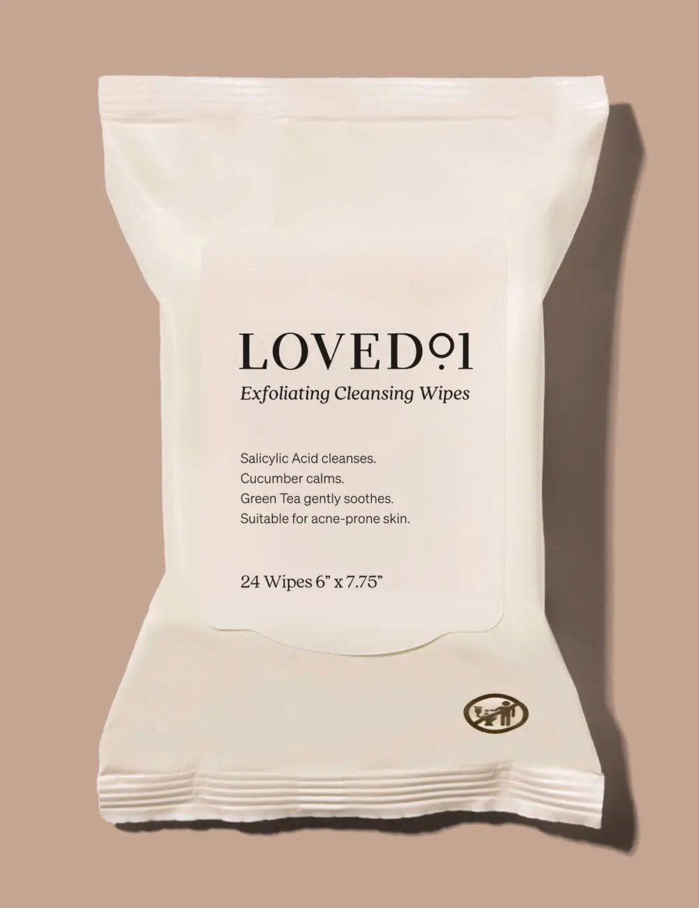 Loved01 Exfoliating Wipes - Salicylic Acid & Papaya Extract for Gentle Cleansing Suitable for Sensitive Skin