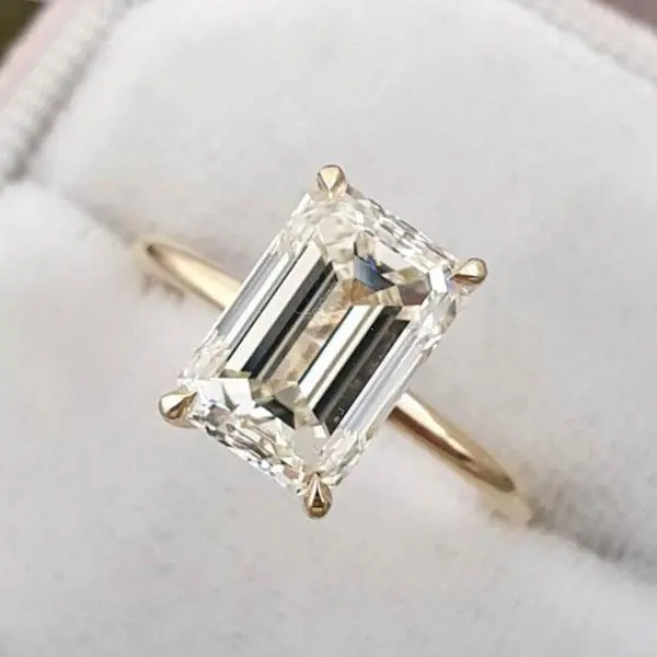 Maxine 3.5ct 5A Cubic Zirconia Solitaire Bridal Engagement Ring - Women's Promise Jewelry for Proposal, Wedding, Daily Wear, Solitaire Engagement Rings