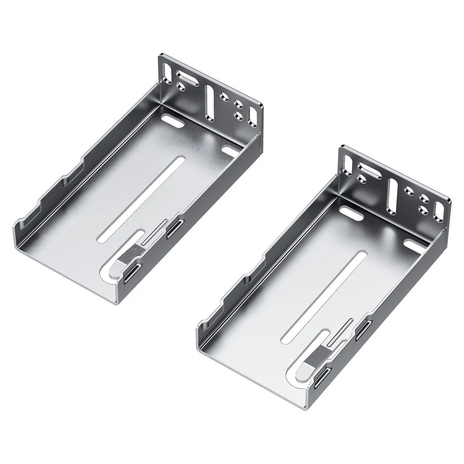 VEVOR Drawer Slide Installation Brackets, 10 Pairs Side Mount Rails (1.81 Inches/46 mm), 100 LBS Load Capacity, Easy Setup for Makeup Storage, Bedroom Organization, Book Shelf Drawers