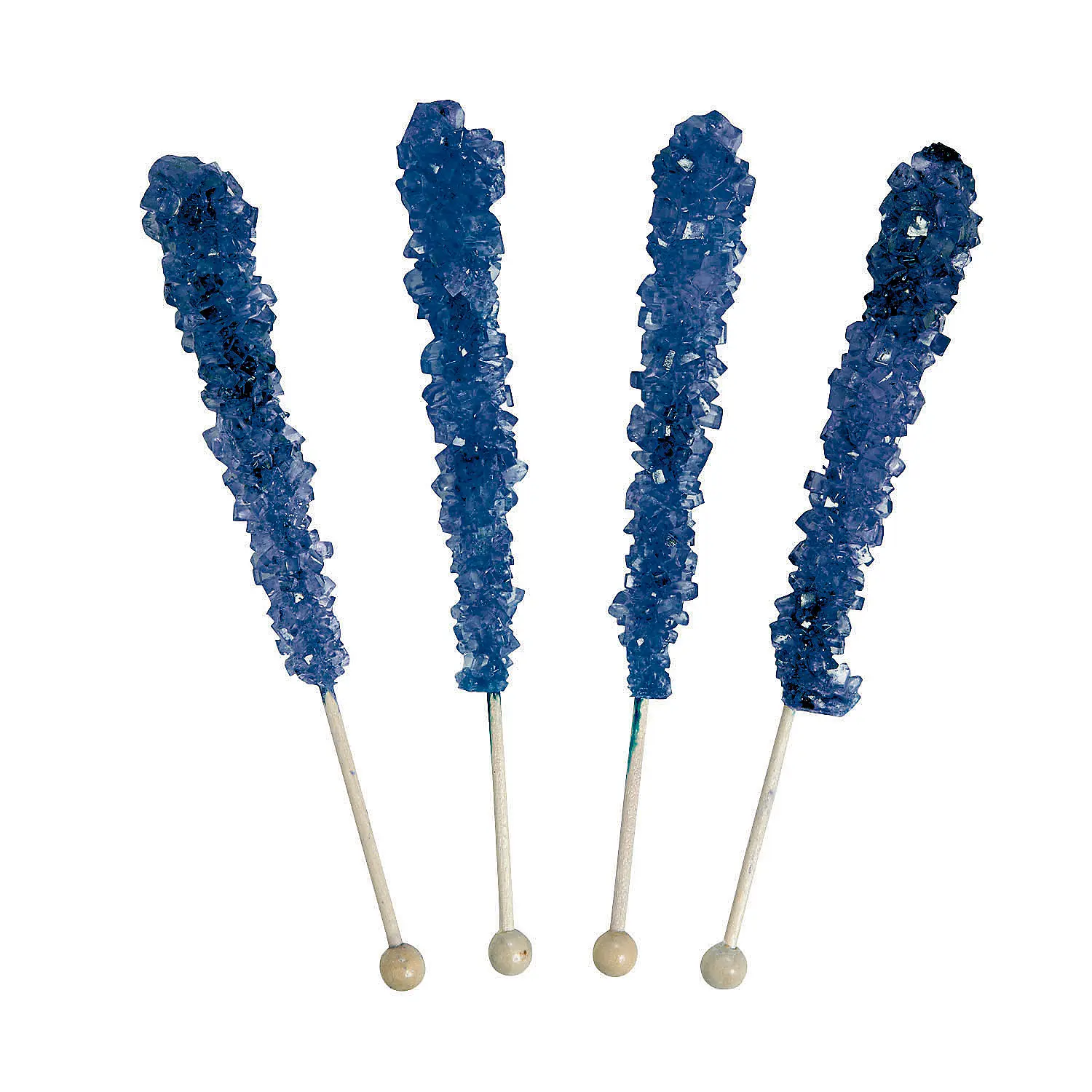 Navy Blue Rock Candy Lollipops - 12 Pc.