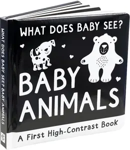 Baby Animals High-Contrast Book | Newborn Visual Stimulation