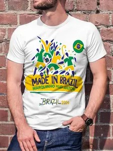Men's Fashion Trendy Short Sleeve T-Shirt, Perfect for Spring Summer, 3D Print Casual Top, Comfortable Breathable