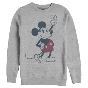 Men's Mickey & Friends Plaid Mickey Mouse Retro Sweatshirt