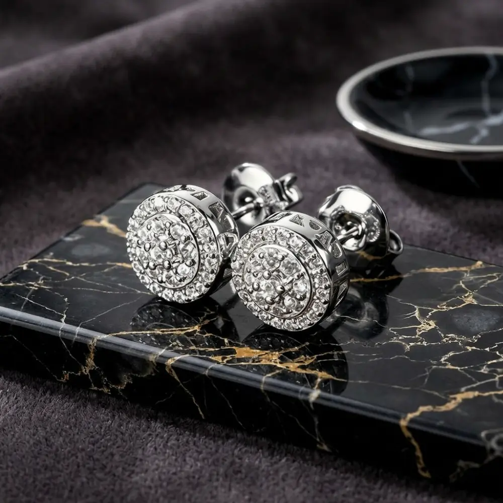 【2026 TREND ALERT】Men's S925 Silver Soft-Needle Stud Earrings, 2026 New Arrivals, Zircon or Moissanite Style, with Authenticity Certificate, Moissanite Stud Earrings, Moissanite Silver Silver Earrings