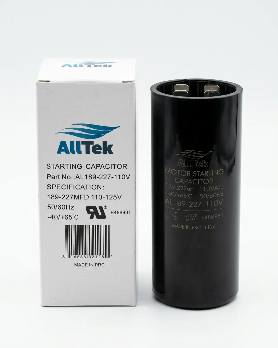 Alltek 189-227 MFD 110-125V Motor Start Capacitor UL Certified