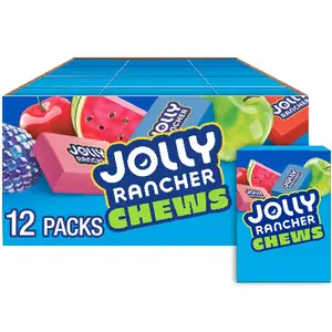 JOLLY RANCHER Chews Assorted Fruit Flavored Candy Box, Halloween Candy, 2.06 oz (12 Count)