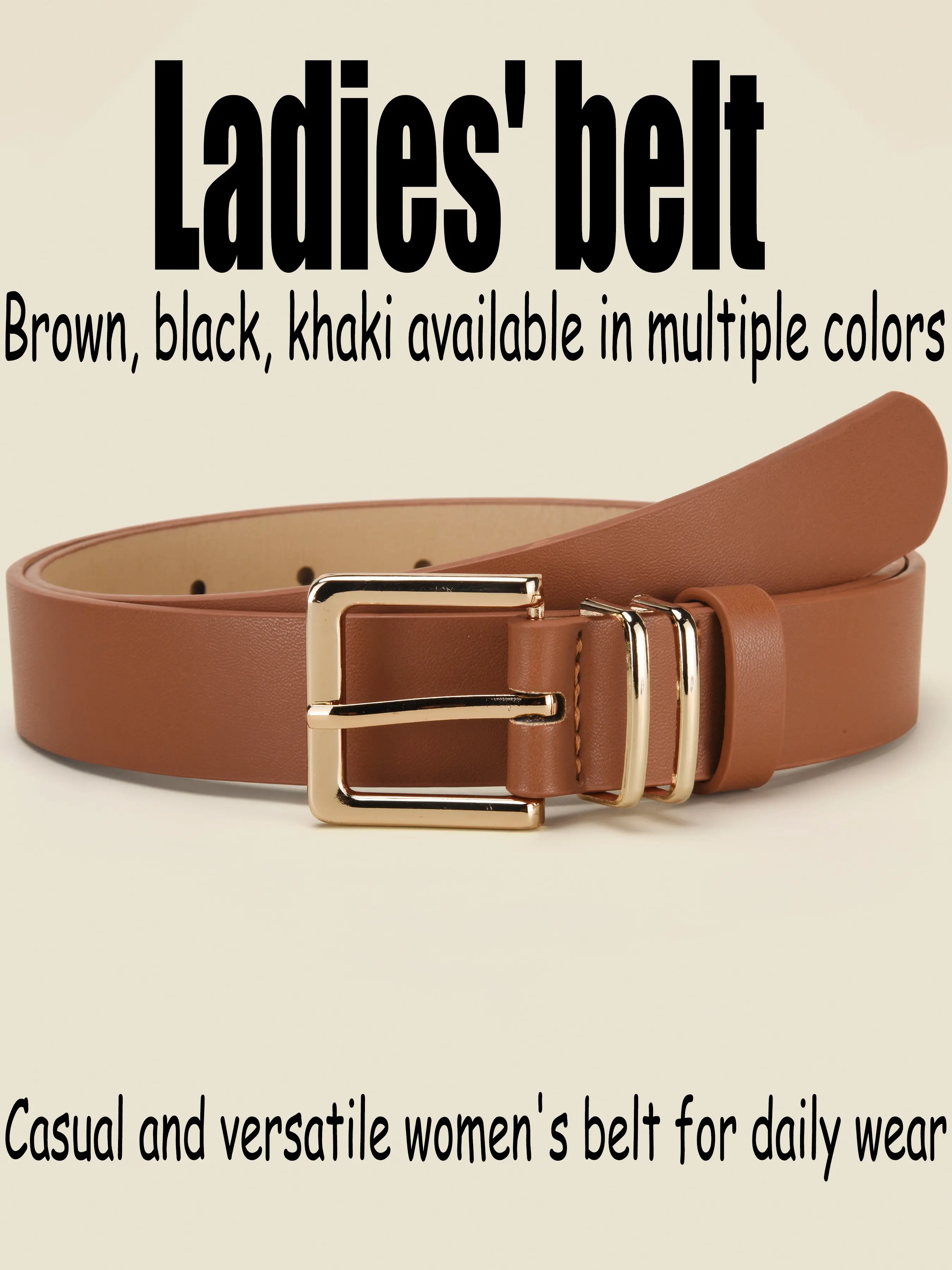 Women's Fashion Simple Leather Belt, Exquisite Belt, Durable Faux Leather, Resistant to Deformation, Needle Buckle Design, Belt With Buckle, Versatile for Commute & Casual Wear, Casual Dress Belt, Durable Belts